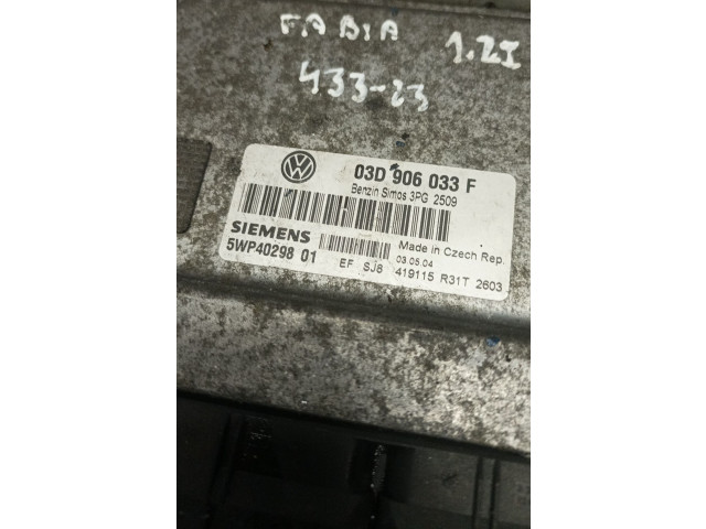 Блок управления двигателя 03D906033F   Skoda Fabia Mk1 (6Y)