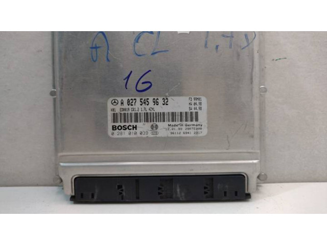 Блок управления двигателя A0275459632, 28RTE000 Mercedes-Benz A W168