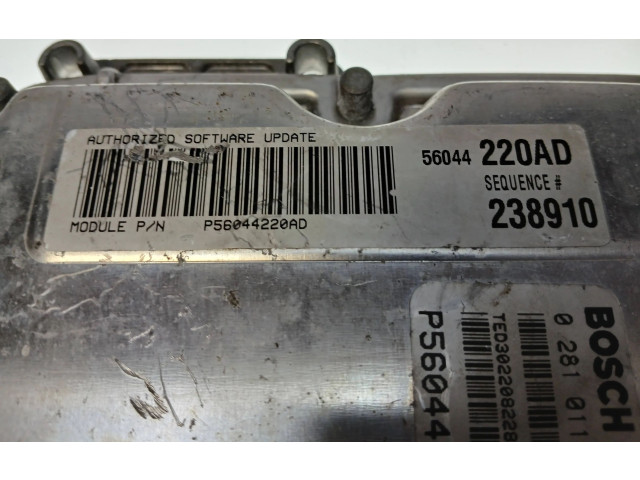 Блок управления двигателя 0281011062, P56044220AD   Jeep Cherokee