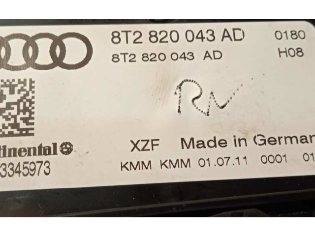 Блок управления климат-контролем 8T2820043AD, 8T2820043ADXZF Audi A5 Sportback 8TA