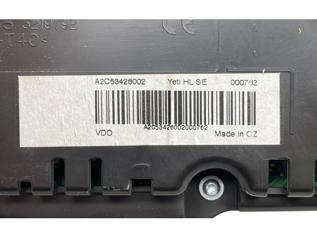 Спидометр (приборный щиток) 5L0920940K, 3219792 Skoda Yeti (5L)