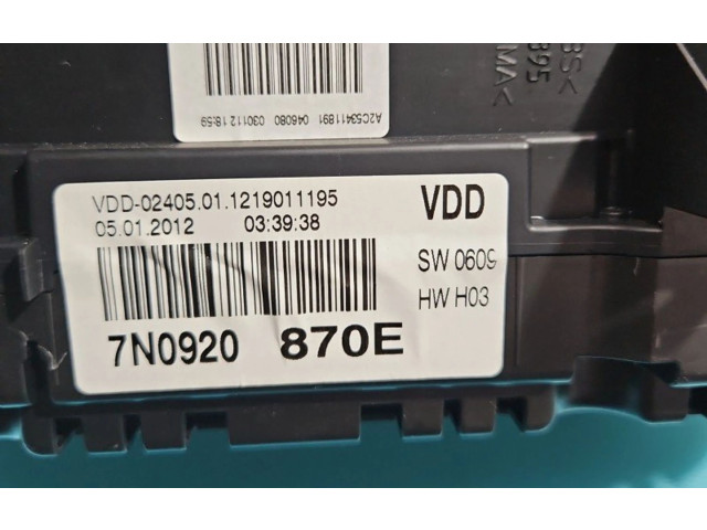 Панель приборов 7N0920870E, IMPRK1370506   Volkswagen Sharan       