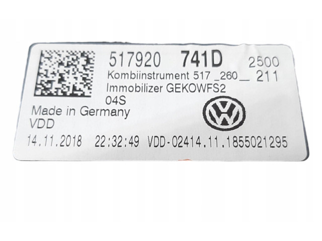 Панель приборов 517920740D, 00813DC922B5 Volkswagen Golf Sportsvan
