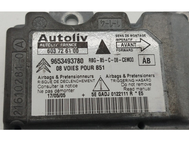 Блок подушек безопасности 9653493780 Citroen C4 I