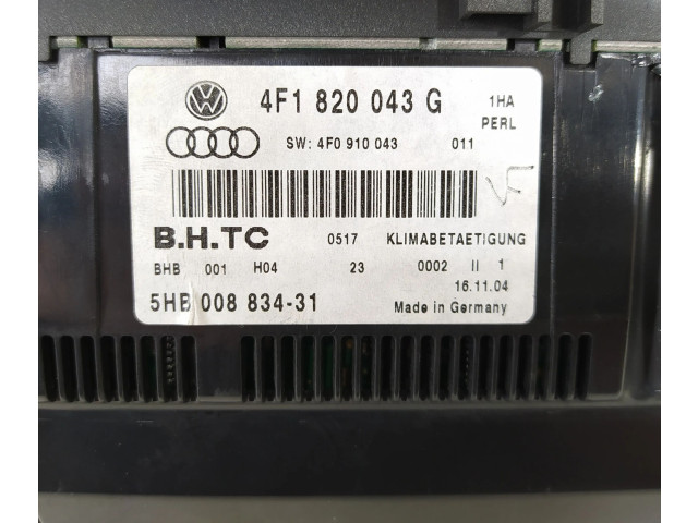 Блок управления климат-контролем 4F1820043G   Audi A6 S6 C6 4F
