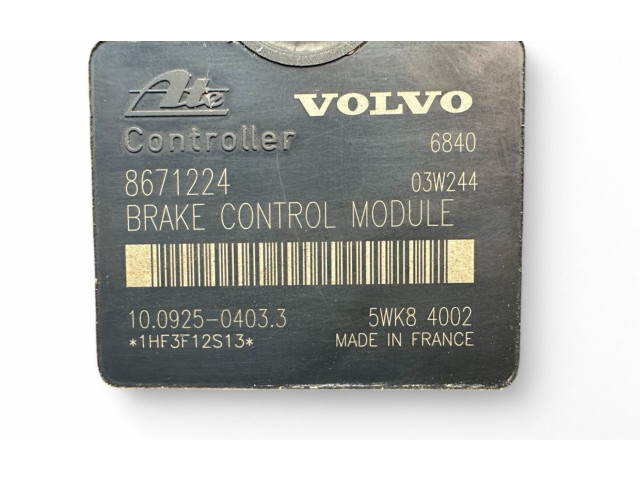 Блок АБС 8671224, 8671224   Volvo  XC90  2003 - 2006 года