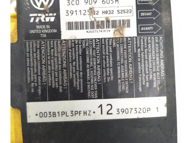Блок подушек безопасности 3C0909605M, 391125   Volkswagen PASSAT B6