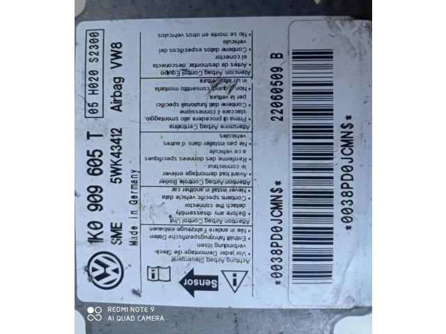 Блок подушек безопасности 1K0909605T, 1K0909605T Volkswagen Golf Plus