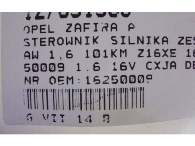Řídící jednotka 16250009, 16250009 Opel Zafira A 2002