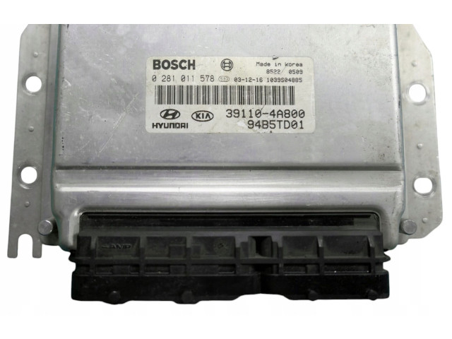 Блок управления двигателя 0281011578, 391104A800   KIA Sorento