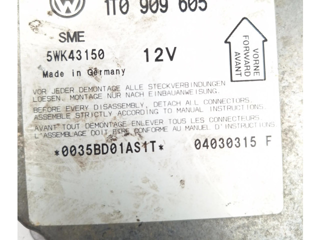Airbagsteuergerät 1T0909605, 5WK43150   Volkswagen Touran 