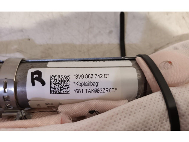 Боковая подушка безопасности 3V9880742D   Skoda Superb B8 (3V)