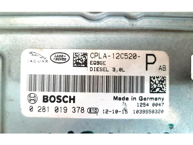 Блок управления двигателя 0281019378, CPLA12C520PAB Jaguar XF