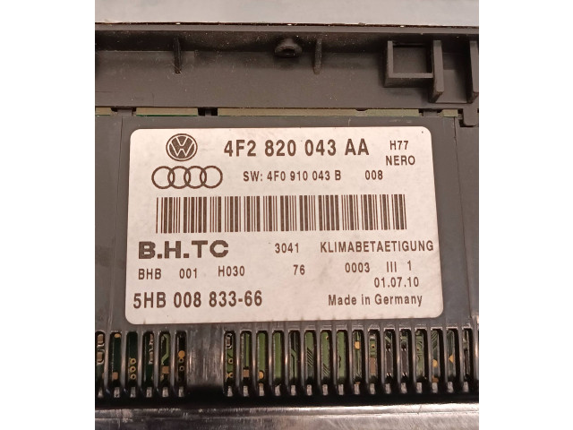 Блок управления климат-контролем 4F2820043AA, 4F0910043B Audi A6 S6 C6 4F
