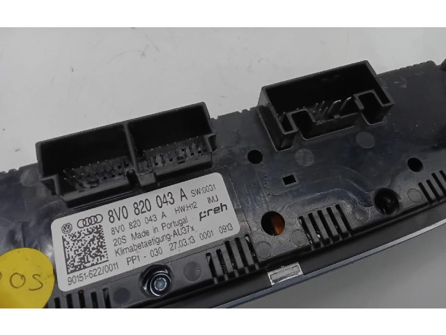 Блок управления климат-контролем 8V0820043A   Audi A3 S3 A3 Sportback 8P