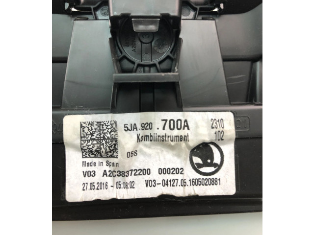 Панель приборов 5JA920700A Skoda Rapid (NH)