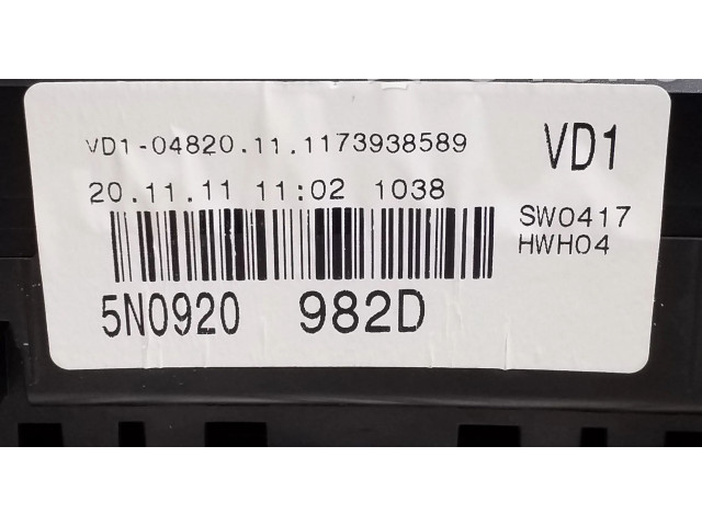Přístrojová deska Volkswagen Tiguan 2011 5N0920982D