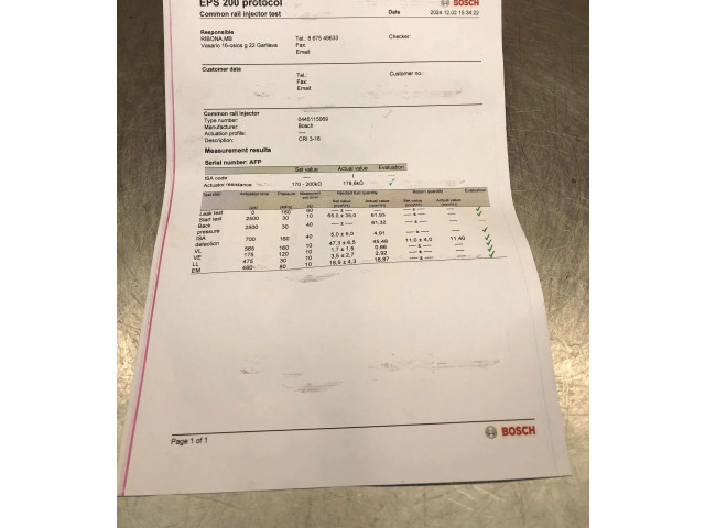 Жиклер (жиклеры) (форсунка (форсунки) A6460701487, 0445115069    Mercedes-Benz Sprinter W906 2006 - 2018 года