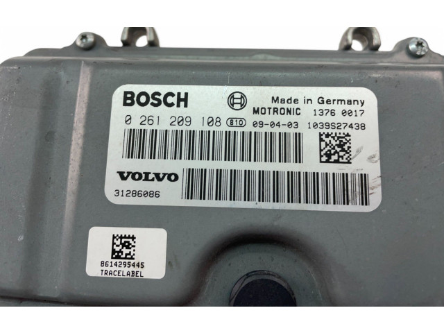 Блок управления двигателем Блок управления 31286086, 0261209108   Volvo V70