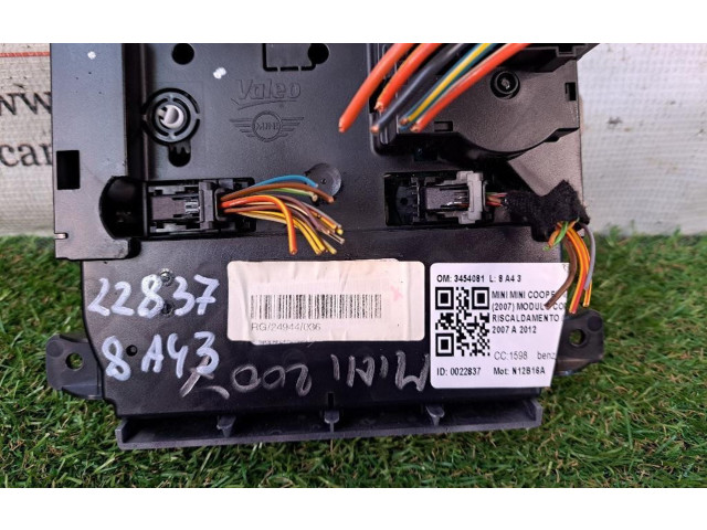 Блок управления климат-контролем 3454081, 3454081   Mini One  Cooper Coupe R56