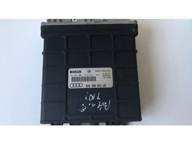 Блок управления двигателя 028906021AQ, 0281001318319 Audi 80 90 S2 B4