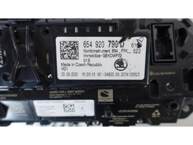 Панель приборов 654920790D LICZNIK VIRTUAL ZEGARY LCD SKODA KAMIQ SCALA Skoda Scala