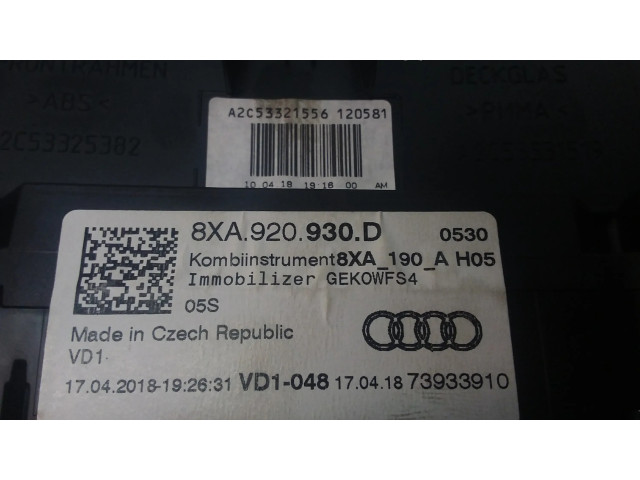 Přístrojová deska Audi A1 2010 8XA920930D