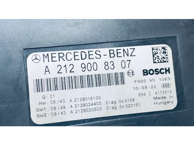 Pojistková skříňka A2129008307 Mercedes-Benz E A207 2013