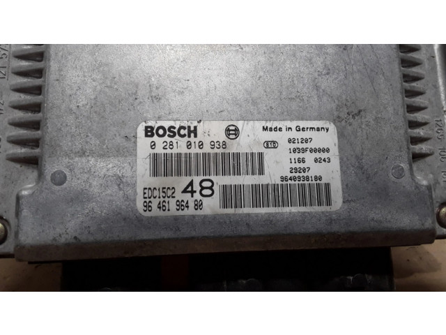 Блок управления двигателя 9646196480, 0281010938   Citroen C5