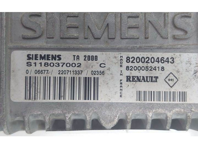 Блок управления коробкой передач S118037002C, 8200052418   Renault Clio II