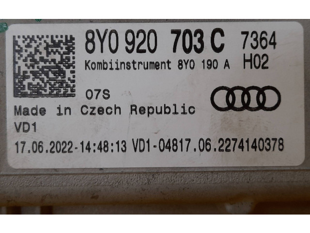 Панель приборов 8Y0920703C, 8Y0920703C Audi A3 8Y