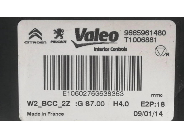 Řídící jednotka 9665961480, MODULOELECTRONICO Peugeot 508 RXH