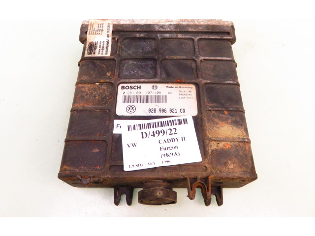 Блок управления двигателя 0281001407, 028906021CQ   Volkswagen Caddy