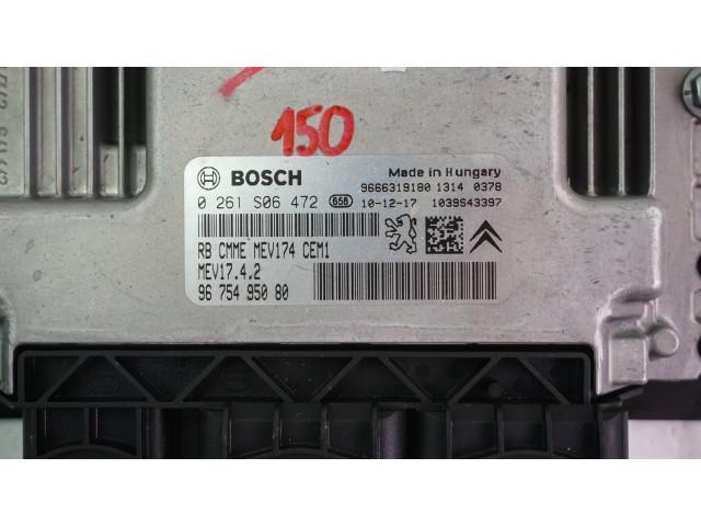 Řídící jednotka 9675495080, 0261S06472   Citroen Berlingo 2017