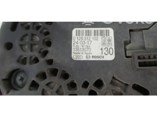 Генератор 13513070, 0126312006 Vauxhall Astra K