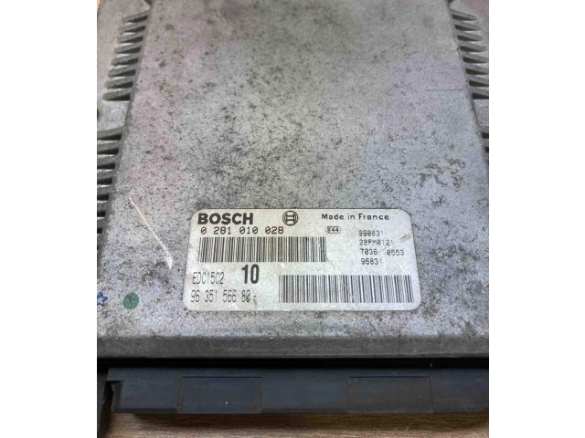 Řídící jednotka 9635156680, 0281010028 Peugeot 806 2000