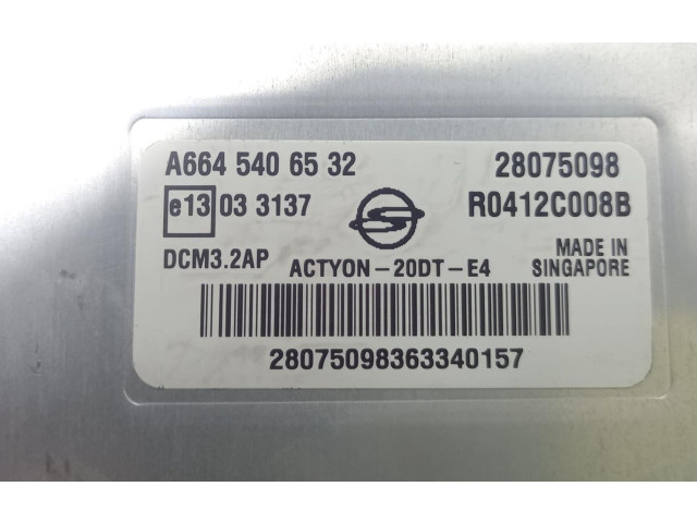 Блок управления двигателем ECU A6645406532   SsangYong Actyon sports I