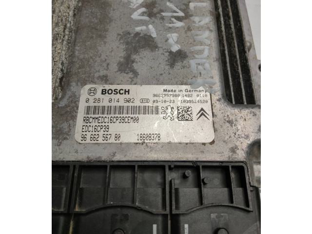 Блок управления двигателя 9666256780, 0281014902 Mitsubishi Outlander