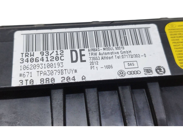 Подушка безопасности пассажира 3T0880204A, 34064120C   Skoda Superb B6 (3T)