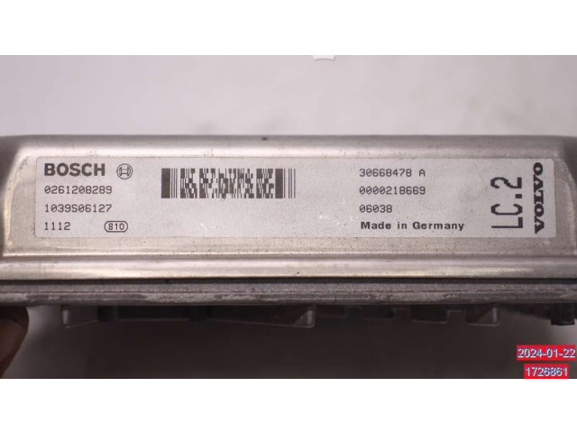 Блок управления впрыском 8603115, 0261208289   Volvo V70