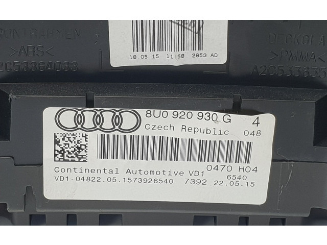 Панель приборов 8U0920930G, 8U0920930G Audi Q3 8U