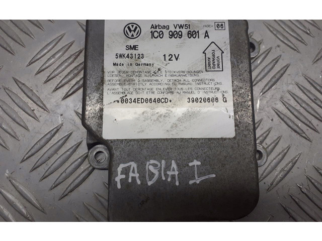 Блок подушек безопасности 1C0909601A Skoda Fabia Mk1 (6Y)