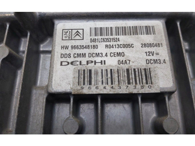 Блок управления двигателем ECU 9663548180 Peugeot 307 CC
