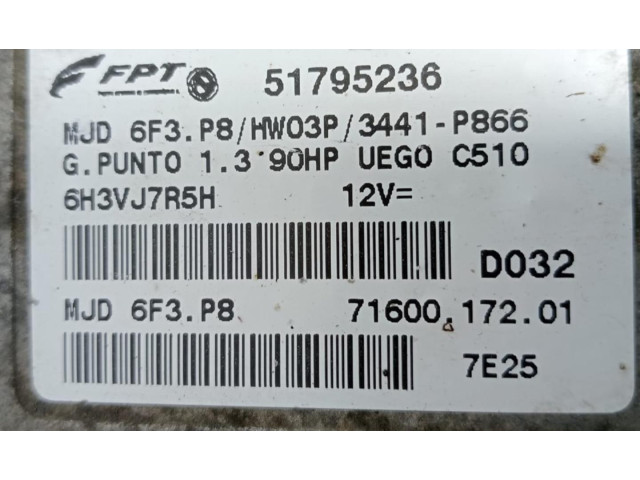 Řídící jednotka 51795236   Fiat Punto (199) 2007