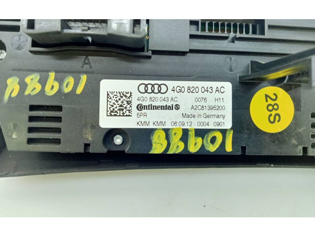 Блок управления климат-контролем 4G0820043AC, A2C81395200   Audi A7 S7 4G