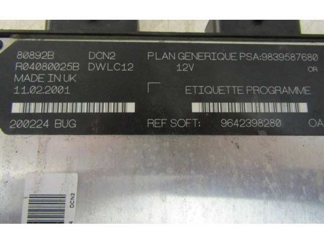 Блок подушек безопасности 9642409880, 193925 Citroen Berlingo