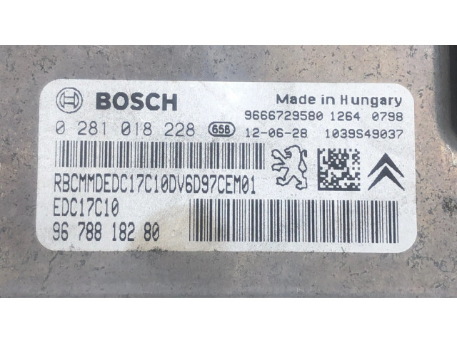 Řídící jednotka 9666729580, 9678818280 Citroen Berlingo 2012