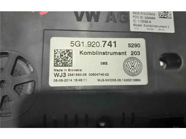Geschwindigkeitsmesser Cockpit 5G1920741   Volkswagen Golf VII       