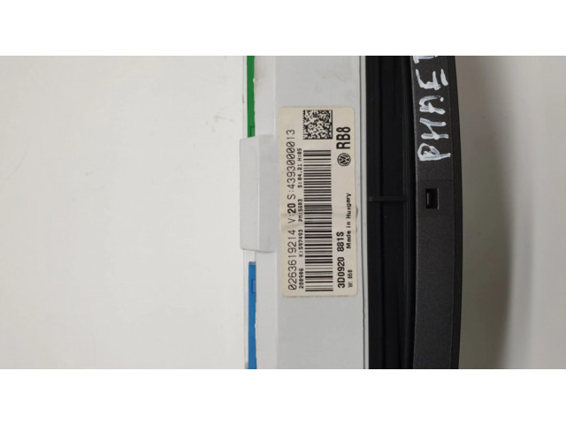 Панель приборов 3D0920881S, 0263619214   Volkswagen Phaeton       