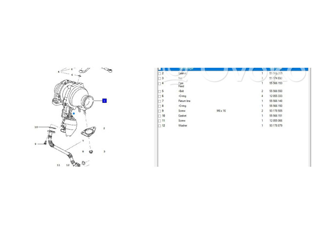 Турбина Saab 9-5  55570748         